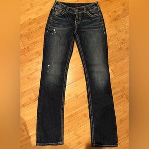 Silver Jeans Mid Rise Straight Leg